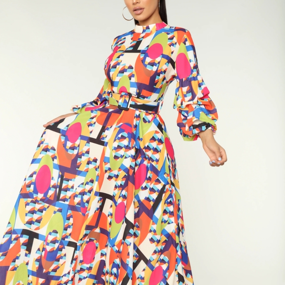 Color print dress